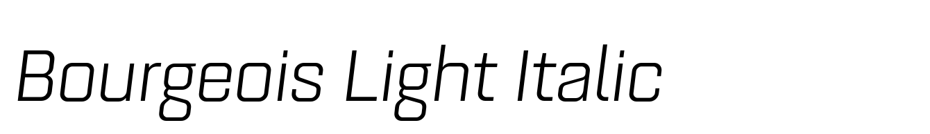 Bourgeois Light Italic